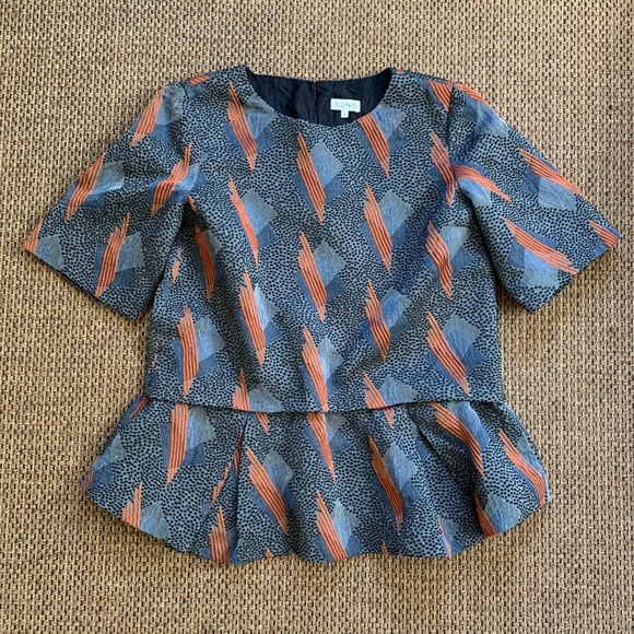 SUNO Tops - SUNO Jacquard Peplum Top